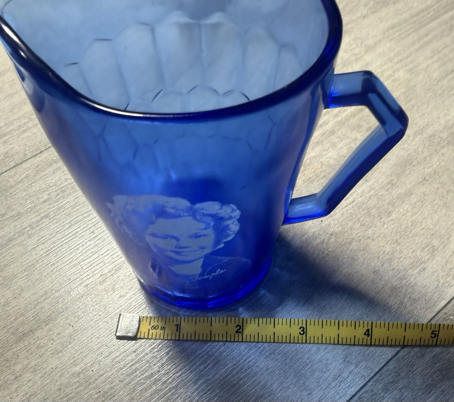 Vintage Shirley Temple Cobalt Blue Milk Pitcher Creamer 4.5"