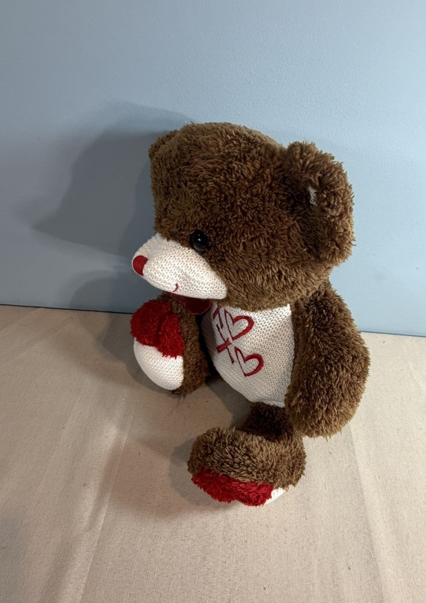 Dan Dee Collectors Choice Valentine Teddy Bear Plush Stuffed Animal XO Hearts