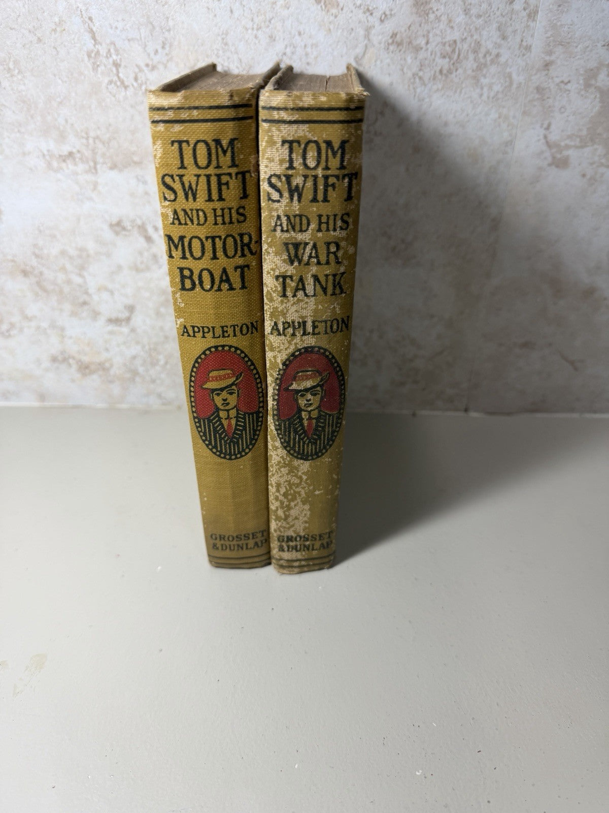 Vintage Tom Swift Books Lot 3 Motor Boat War Tank Victor Appleton Grosset Dunlap