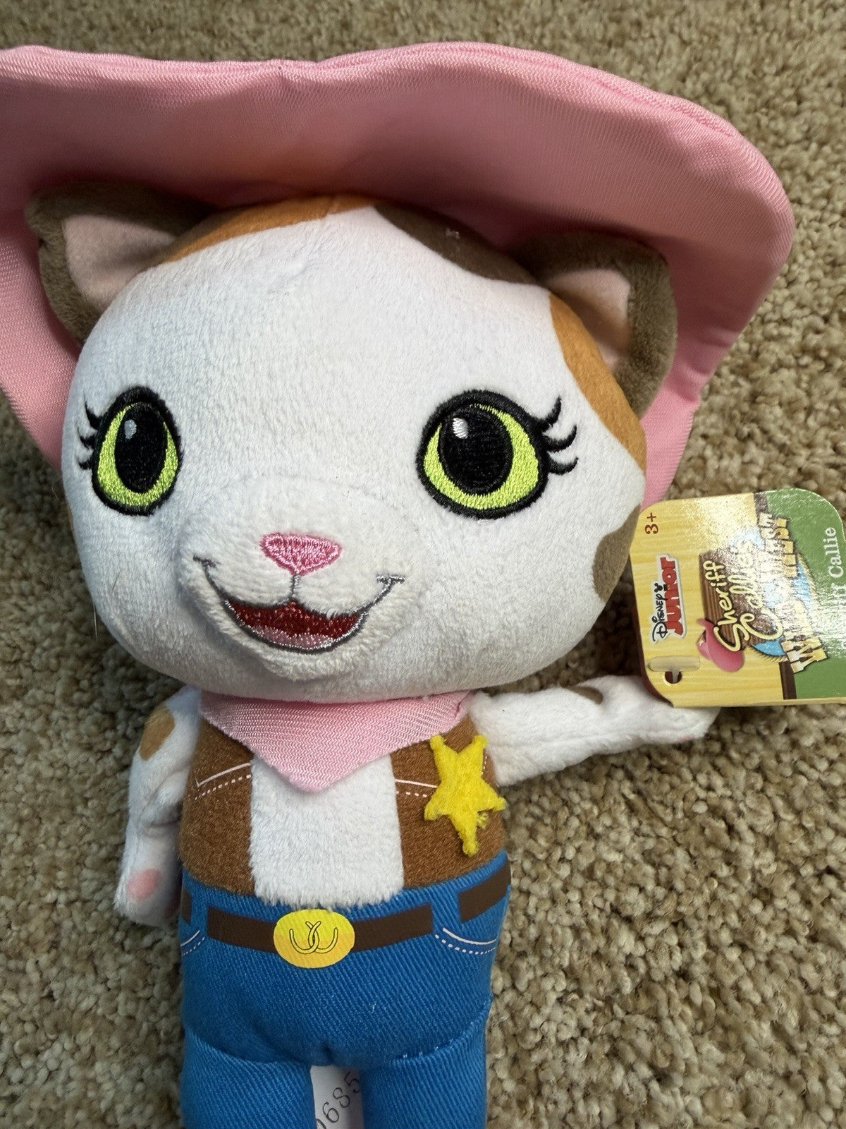 Disney Junior Sheriff Callies Wild West Sheriff Callie 8 Inch Plush Toy With Tag