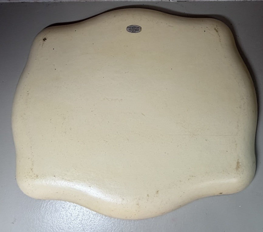 Vintage 1960s Alfred Knobler Paper Mache Cocktail Serving Tray Floral 14 x 12