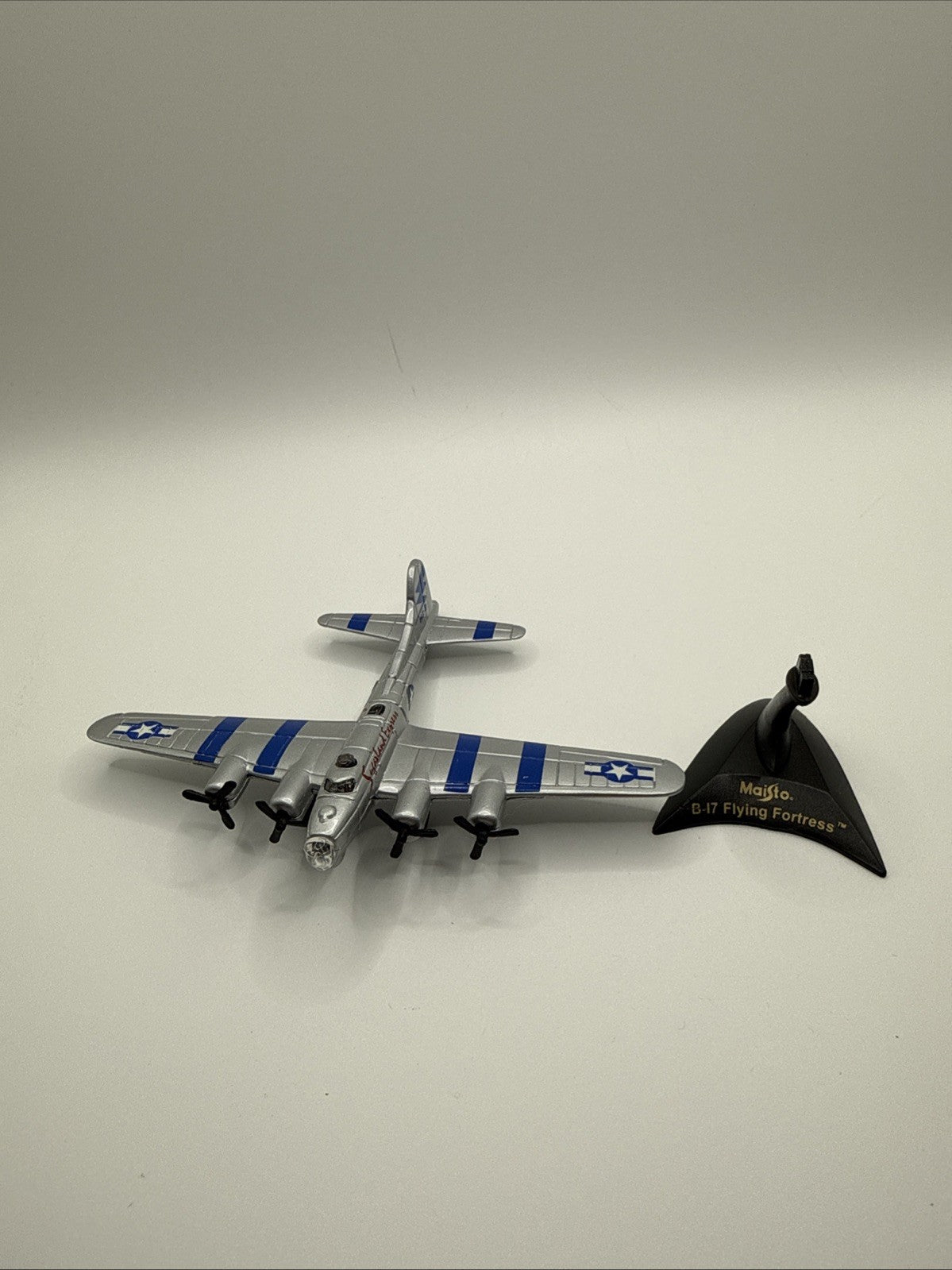 Boeing B-17 Flying Fortress Sugarland Express Diecast Replica with Stand Maisto