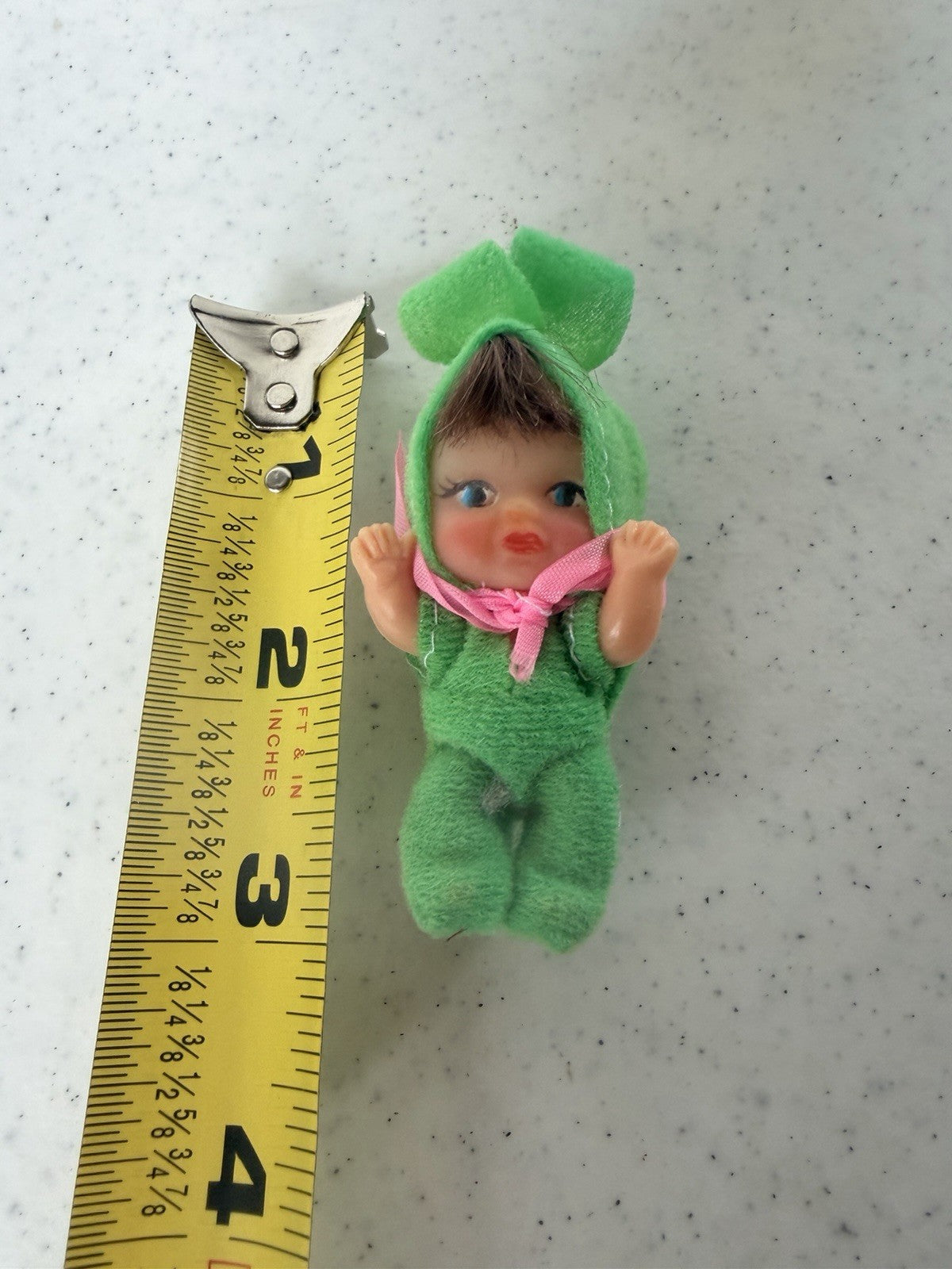 Vintage Bunny Bunting Egg Doll Miniature Easter Figure 2.5 Inch Collectible
