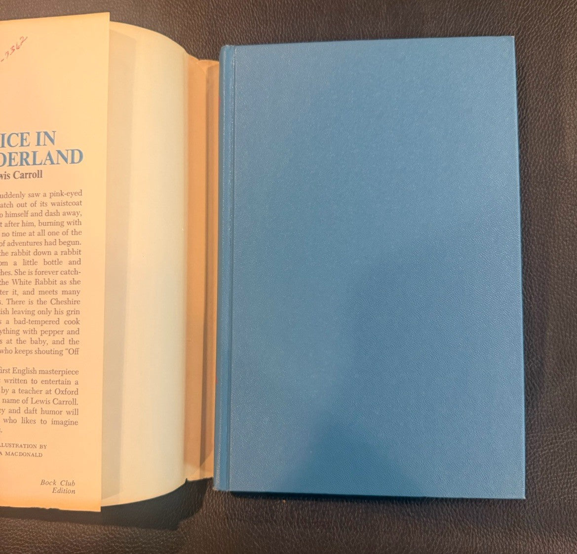 Alice Adventures in Wonderland John Tenniel Illustrated Hardcover Book Club Ed