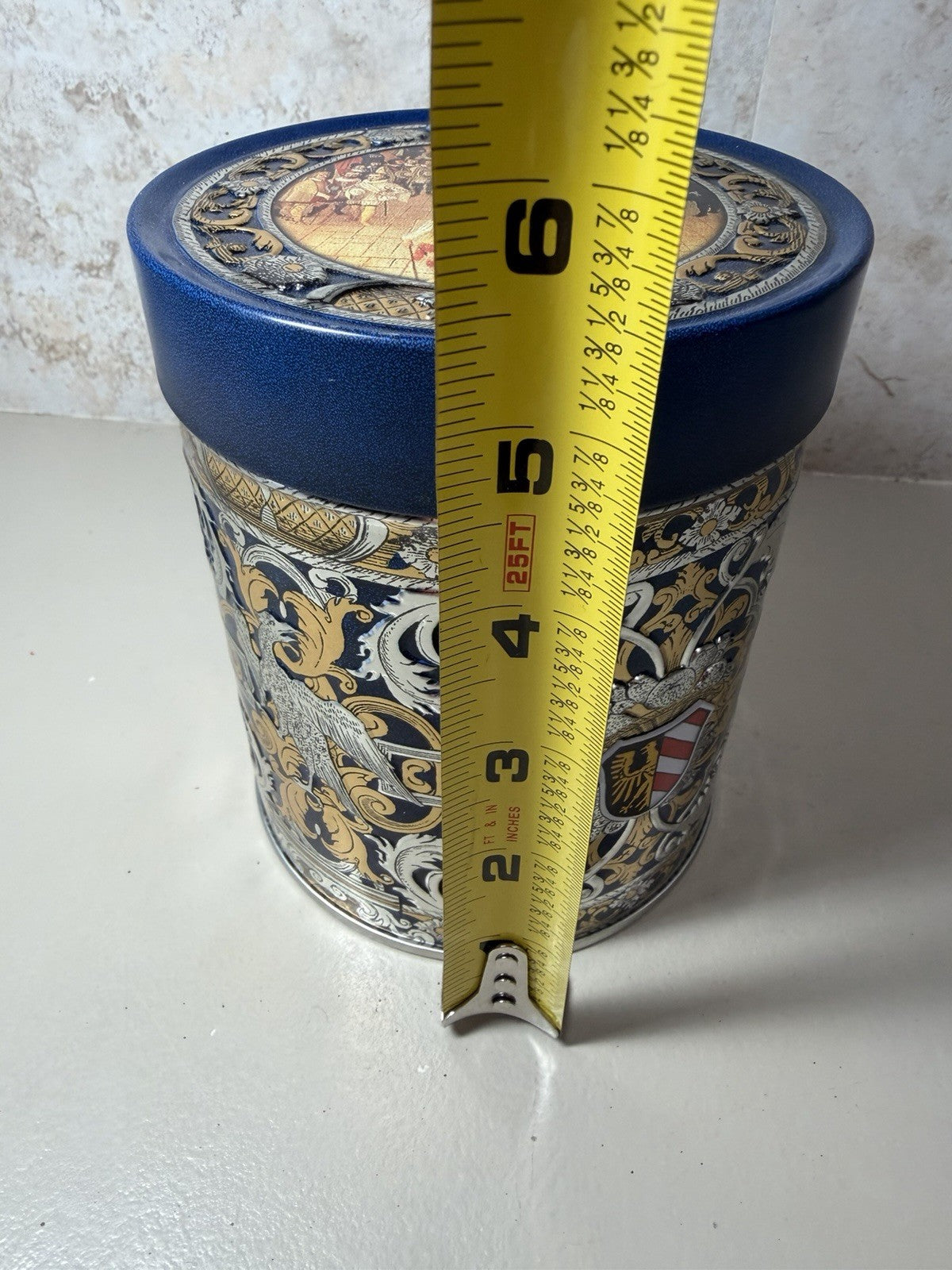 Vintage Lebkuchen Schmidt Nurnberg Germany Embossed Collectible Cookie Tin Box