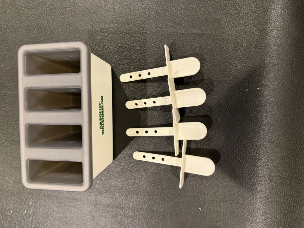 Absolut Watermelon Promotional Popsicle Ice Pop Mold Set 4 Sticks Barware Promo