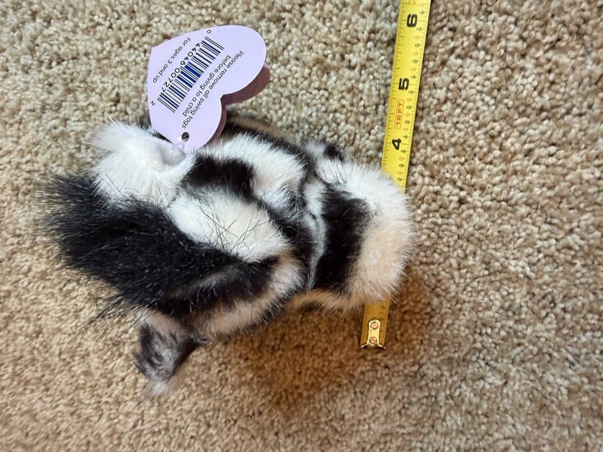 Vintage 1997 Swibco Puffkins Zack Zebra 5 Inch Plush Stuffed Animal With Tag NWT