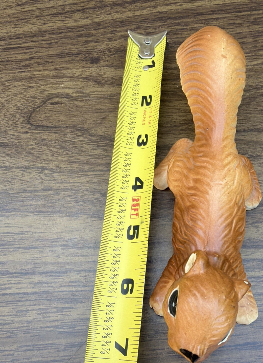 Vintage Ceramic Squirrel Wall Climber Figurines Hand Painted Pair