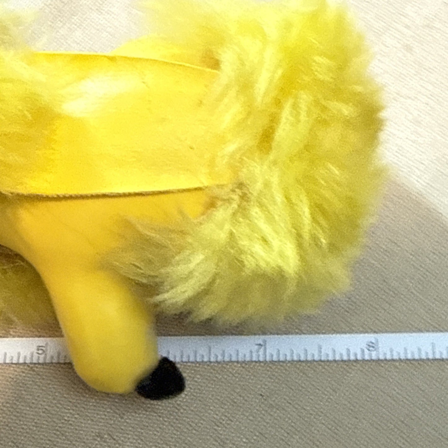 Vintage 1960s Pompie Poodle Plush Yellow Heart Tag Retro Toy Dog