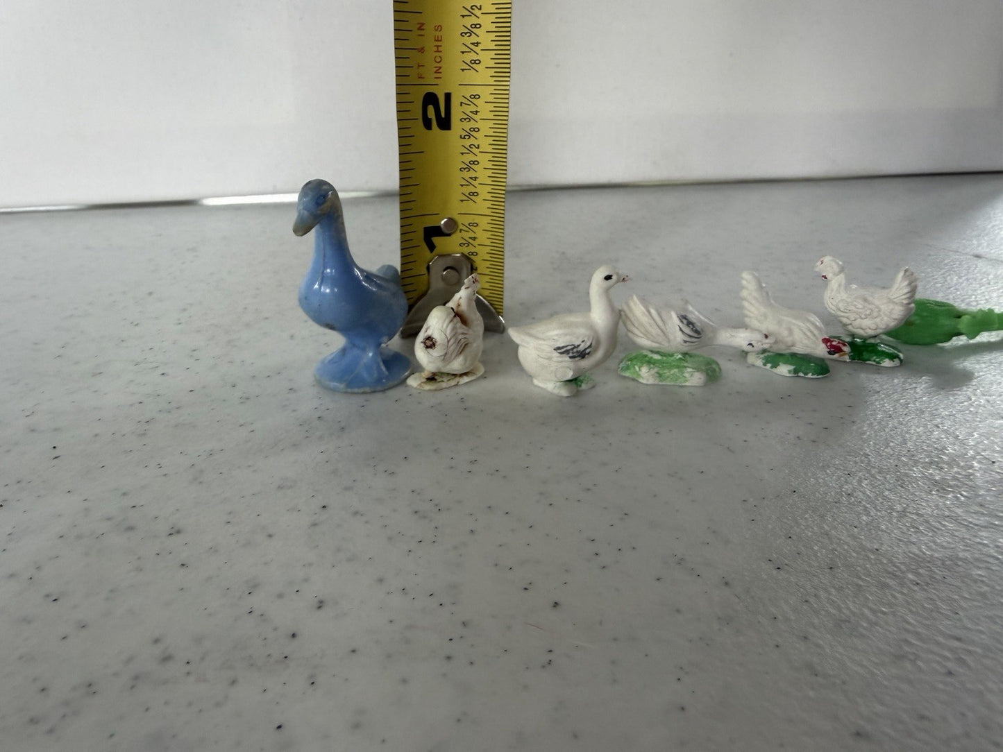 Vintage Miniature Resin Farm Animal Figure Lot Ducks Chickens Birds