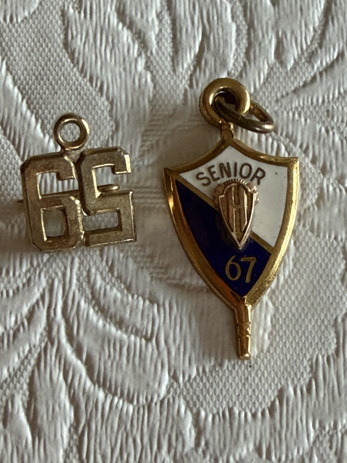 Vintage School Award Pins Lot 6 Senior 67 Staff Citizenship Spanish Club Honor