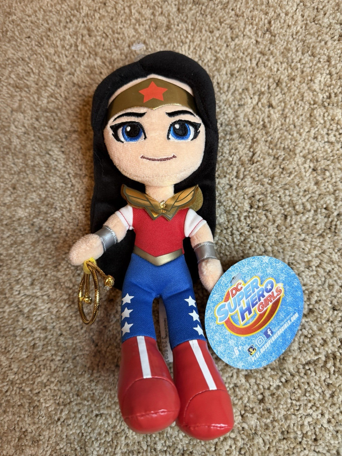 Mattel DC Super Hero Girls Wonder Woman 10 Inch Plush Doll 2016 New With Tags