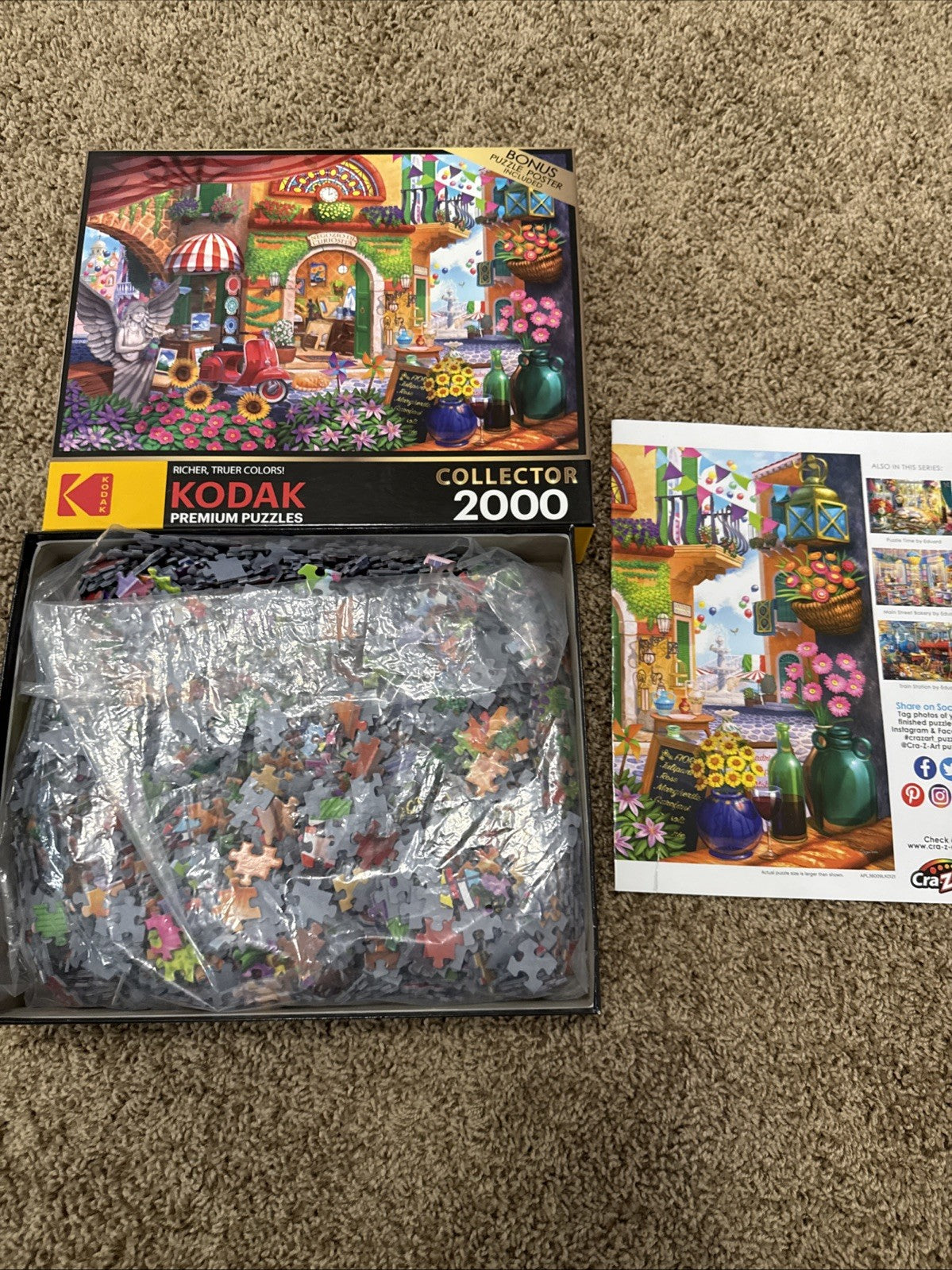 2000 Pc Puzzle Lot 2 Old Storage Room Little Italian Curiosity Shop Ceaco Kodak