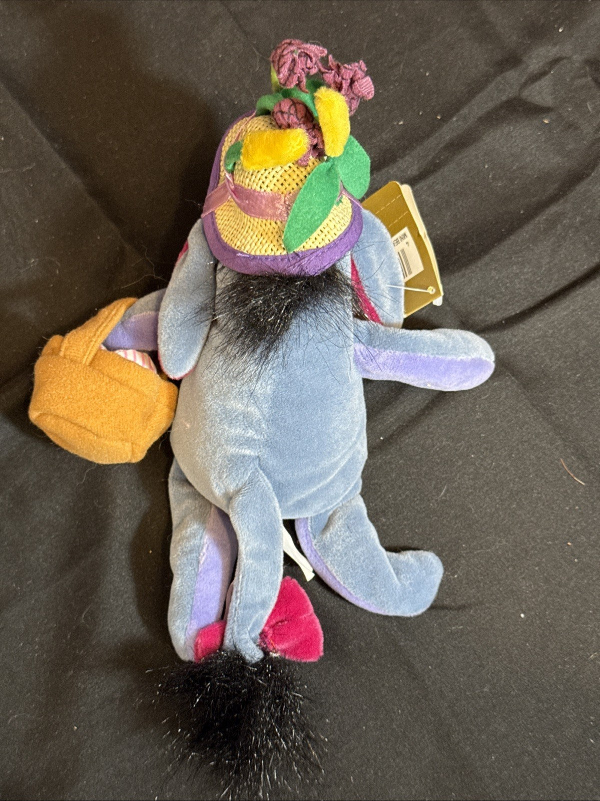 Disney's Winnie the Pooh Eeyore and Pooh Easter Bonnet Beanbag Plush Lot of 2
