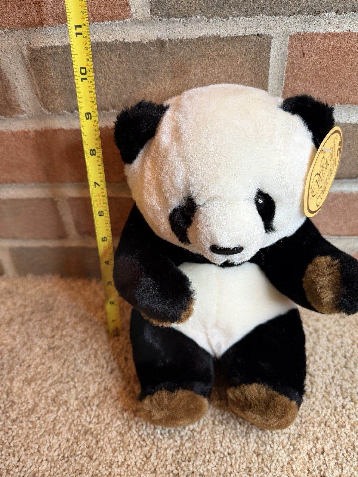 Vintage Westcliff Collection Panda Bear Plush Stuffed Animal 10" Black White