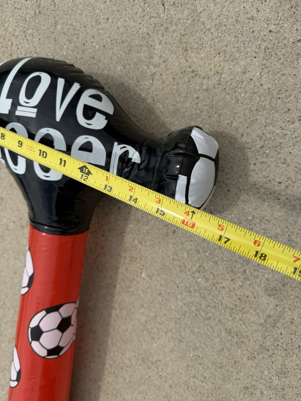 Inflatable Soccer Hammer Squeaker Blow Up Toy 33 Inch Red Novelty Party Favor