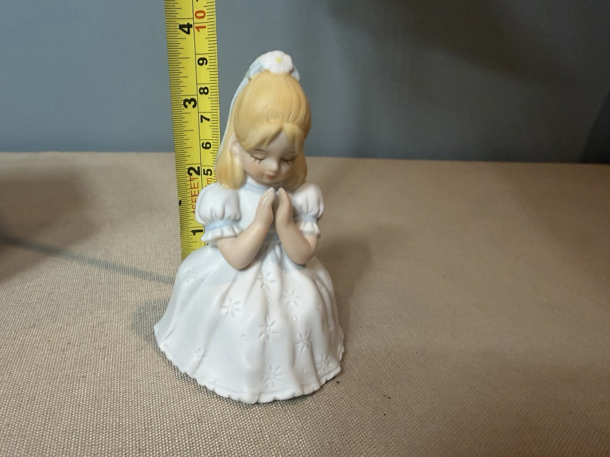 Vintage 1987 Enesco My First Communion Praying Girl Ceramic Figurine With Box