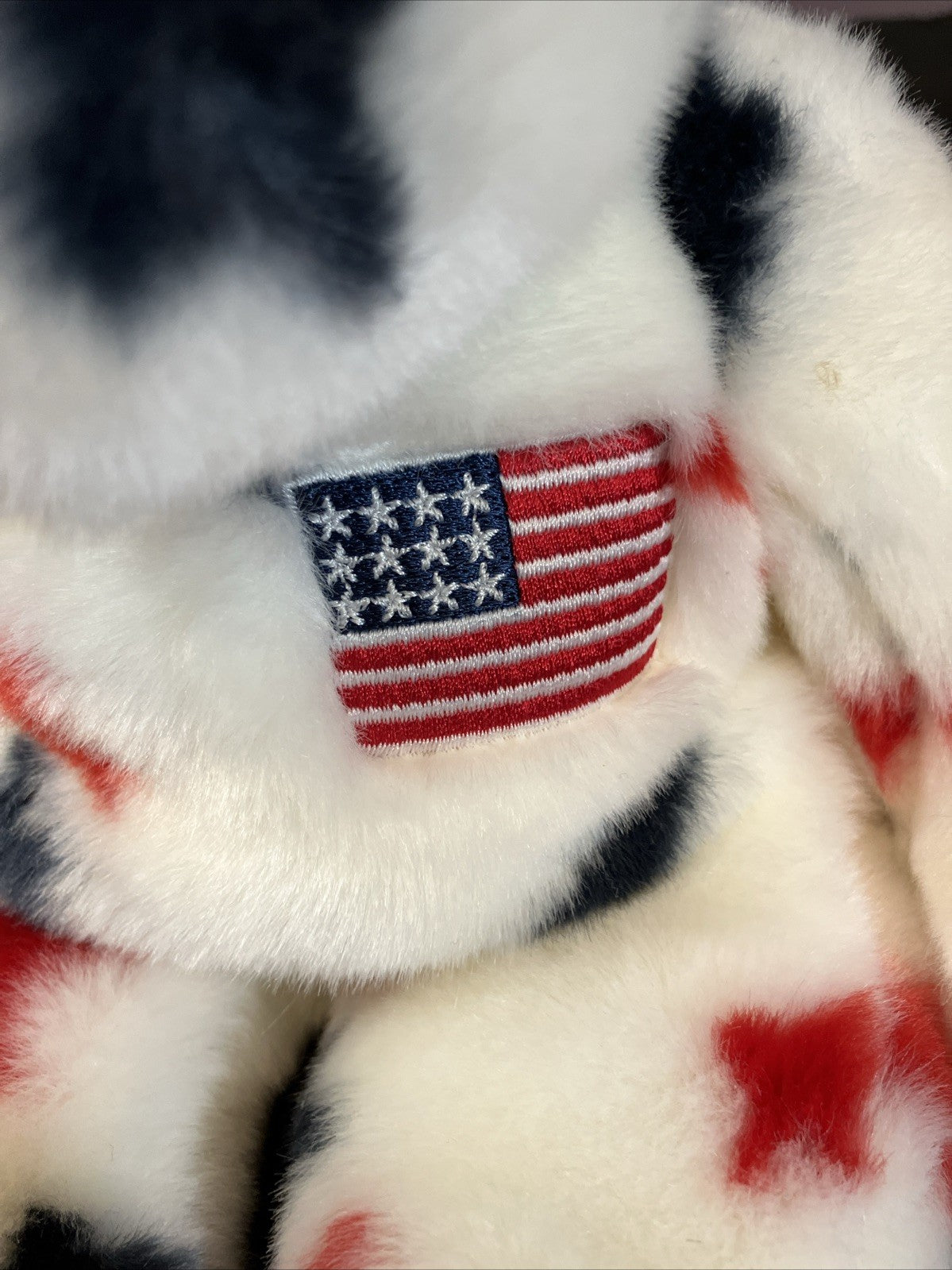Ty Beanie Babies Glory Bear Plush Toy Red White Blue Stars