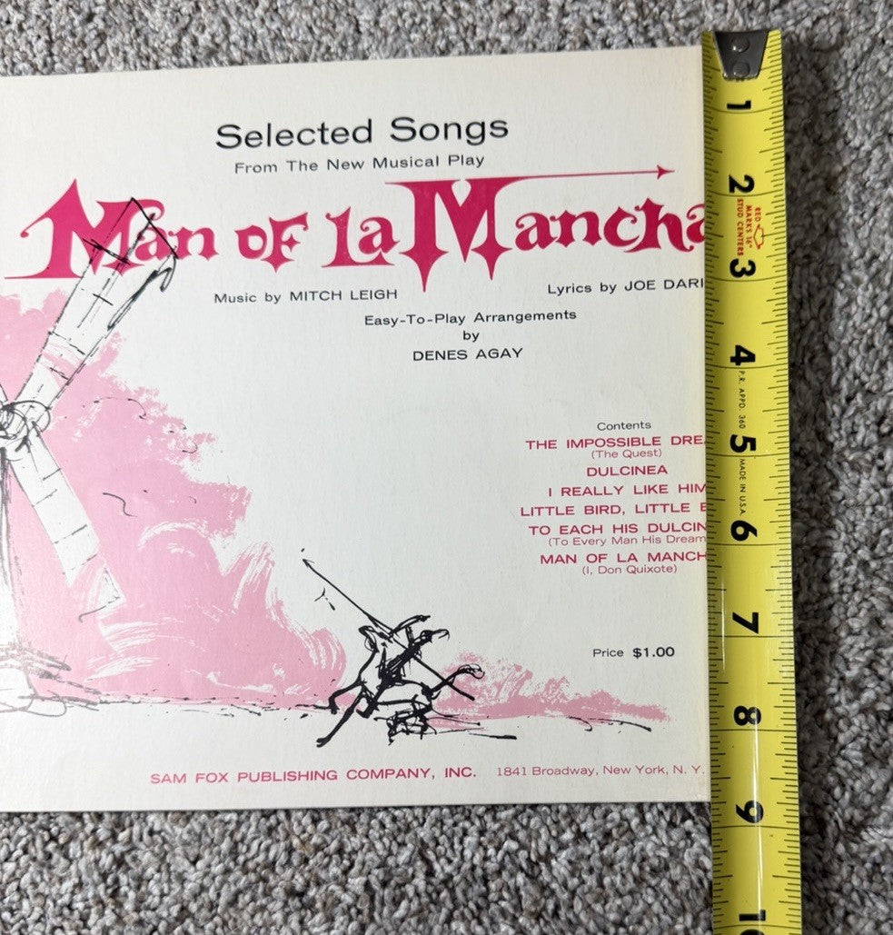 West Side Story Piano Arrangements 1960 Man Of La Mancha 1966
