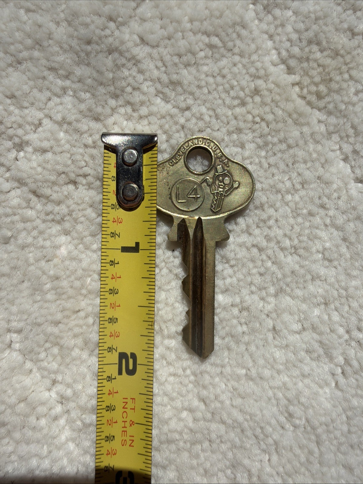 Vintage National Key Co Mr Key Mascot Blank Cleveland Ohio L4 Lock Key