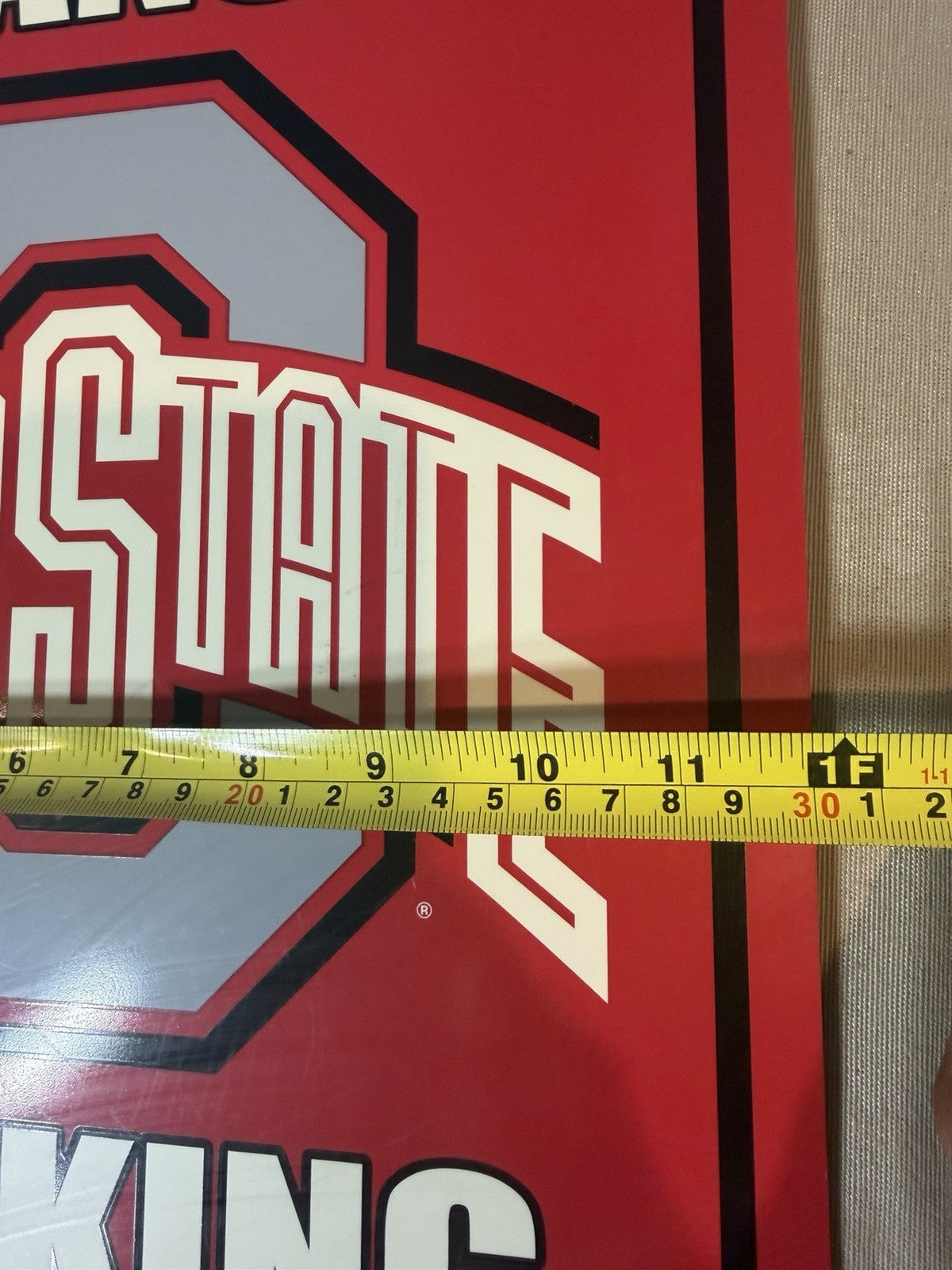 Ohio State Buckeyes Fans Parking Only Metal Sign Rico Industries NCAA Licensed