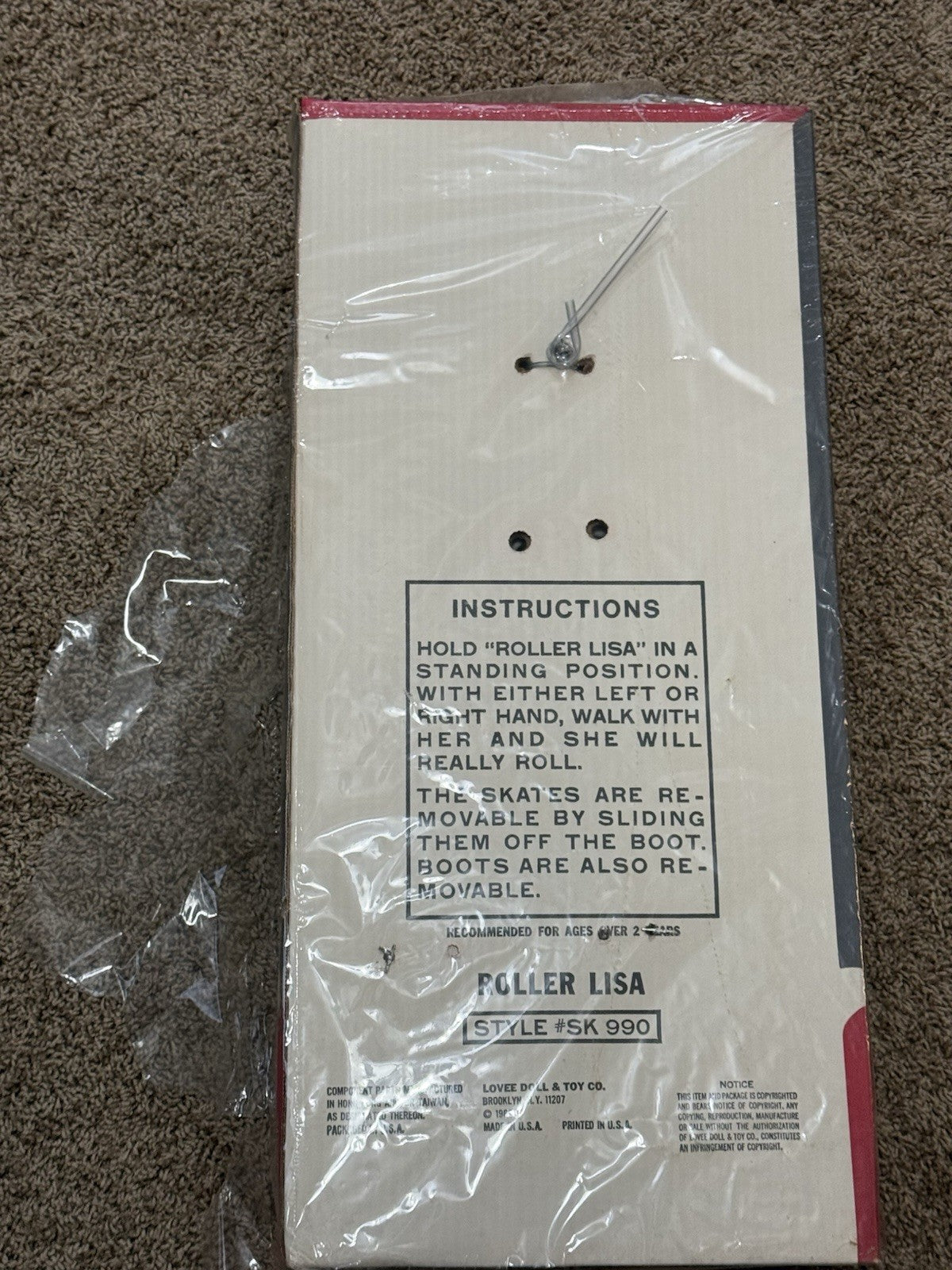 Vintage Roller Skating Lisa Doll 19 Inch Blonde Hair New In Box 1980s