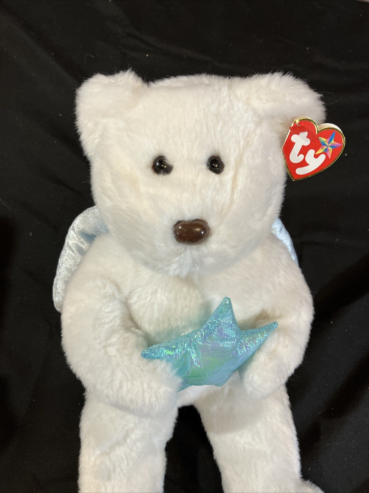 Ty Beanie Baby Star Angel Bear Blue Star Plush Ideation Exclusive