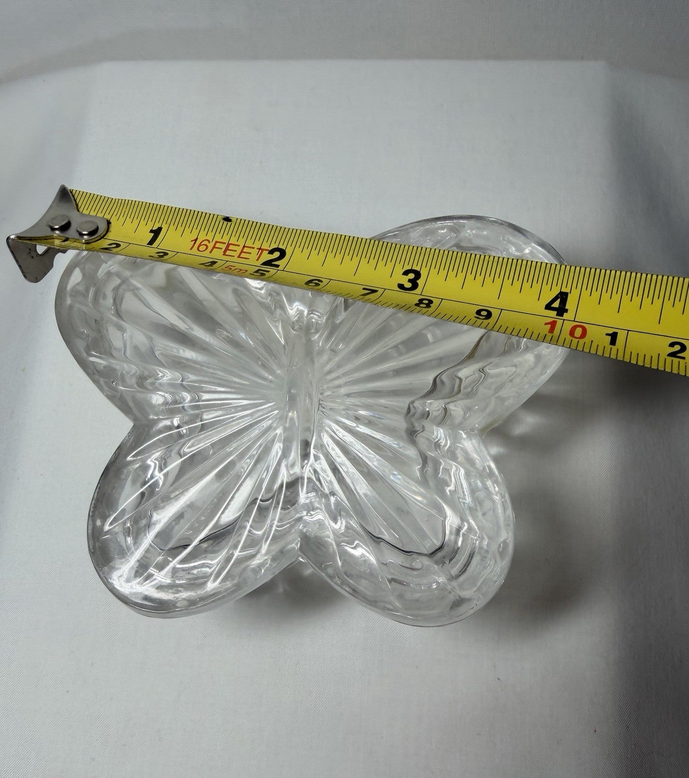 Colony Lead Crystal Butterfly Trinket Box 24% Crystal 4"