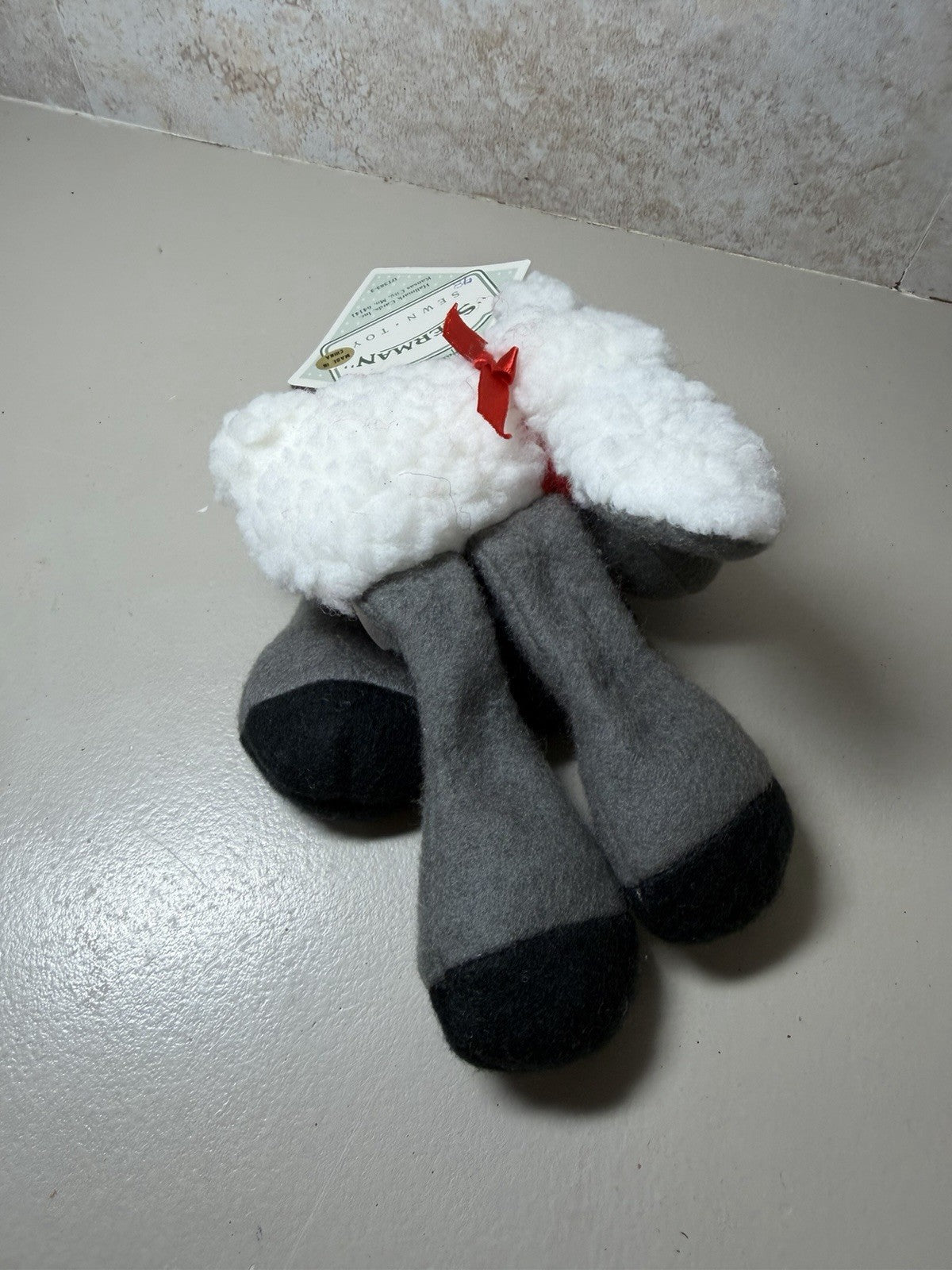 Vintage 1985 Hallmark Sherman Sewn Toy Plush Lamb Sheep Stuffed Animal NWT