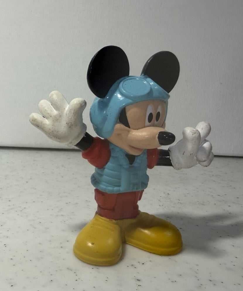 Disney Mickey Mouse Figure Lot 8pc Santa Aviator Classic Mattel Collectibles Toy