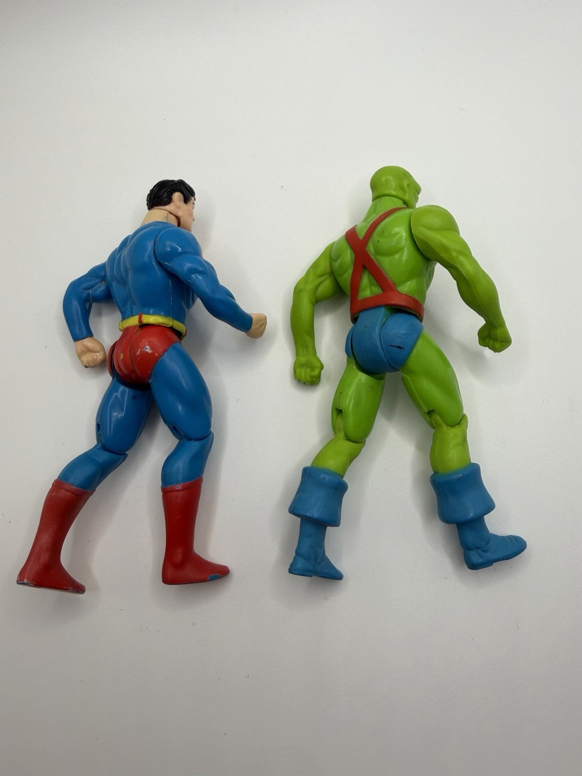 Vintage Superman Martian Manhunter Action Figures Lot 4.5 Inch DC Comics Toy Set