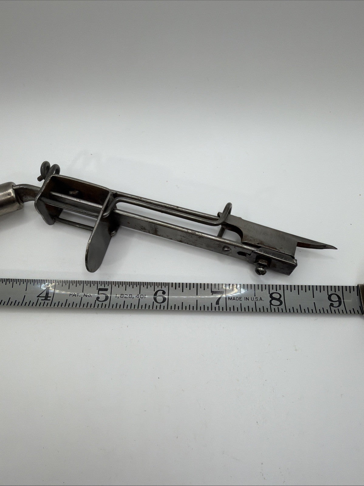 Antique Rug Hooking Tool Machine Wooden Handle 1920s