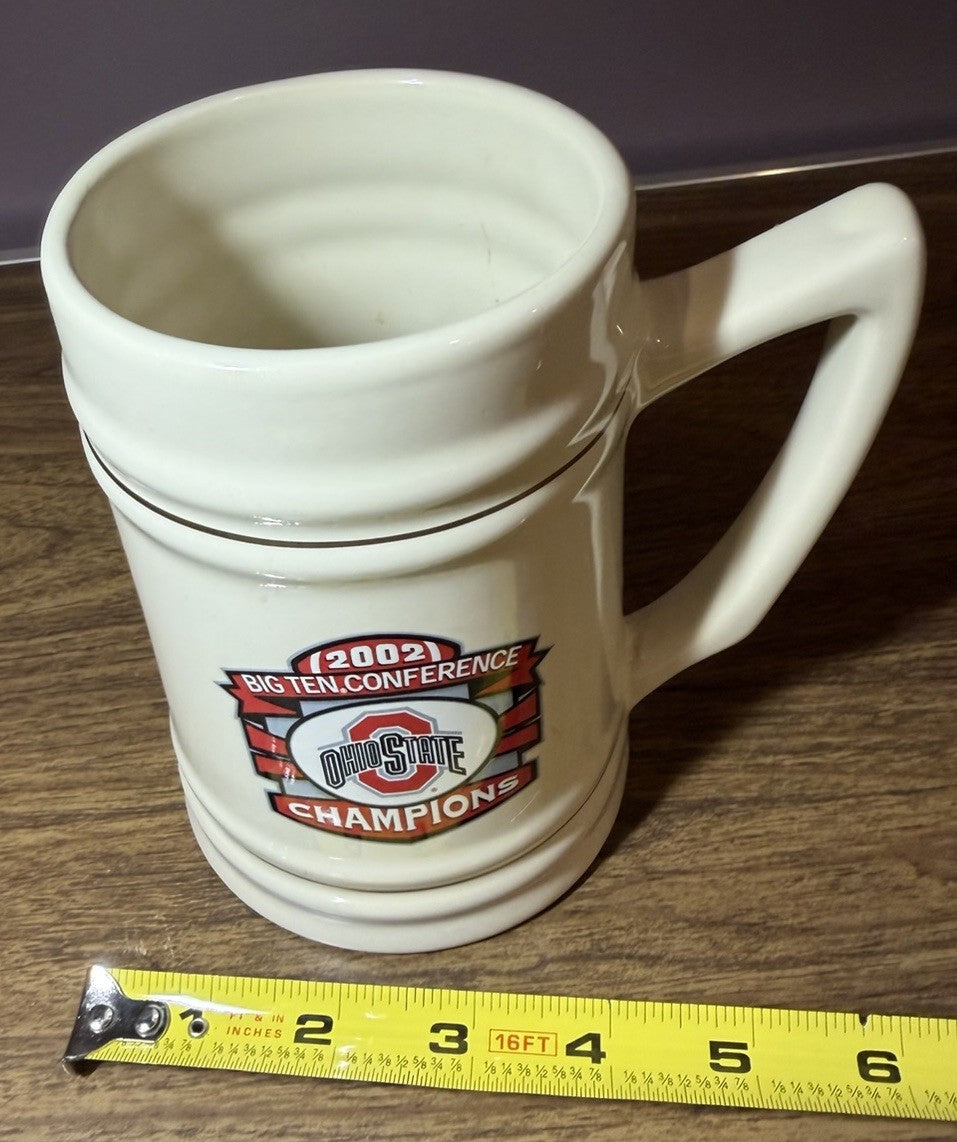 Ohio State Buckeyes 2002 Big Ten Champions Beer Stein Mug 24 Oz