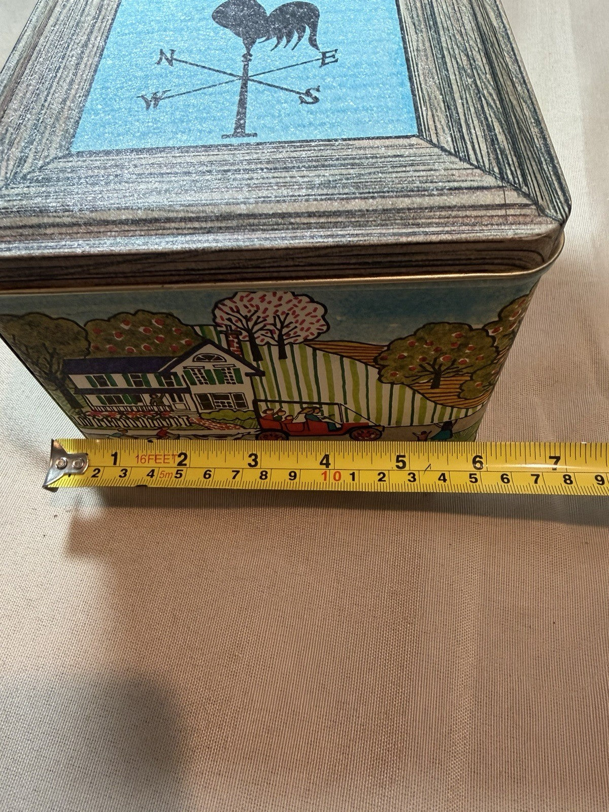 Vintage Morley Candy Makers Collectors Square Tin Detroit Michigan Candy Box
