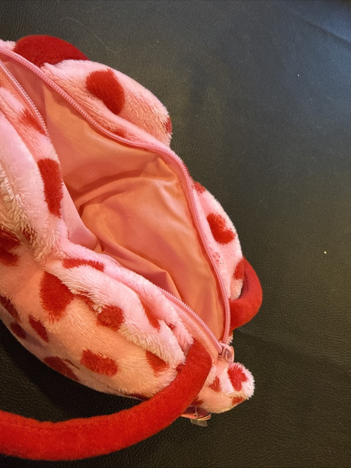 Ty Pinkys Smooches Purse Pink Red Hearts Plush NWT