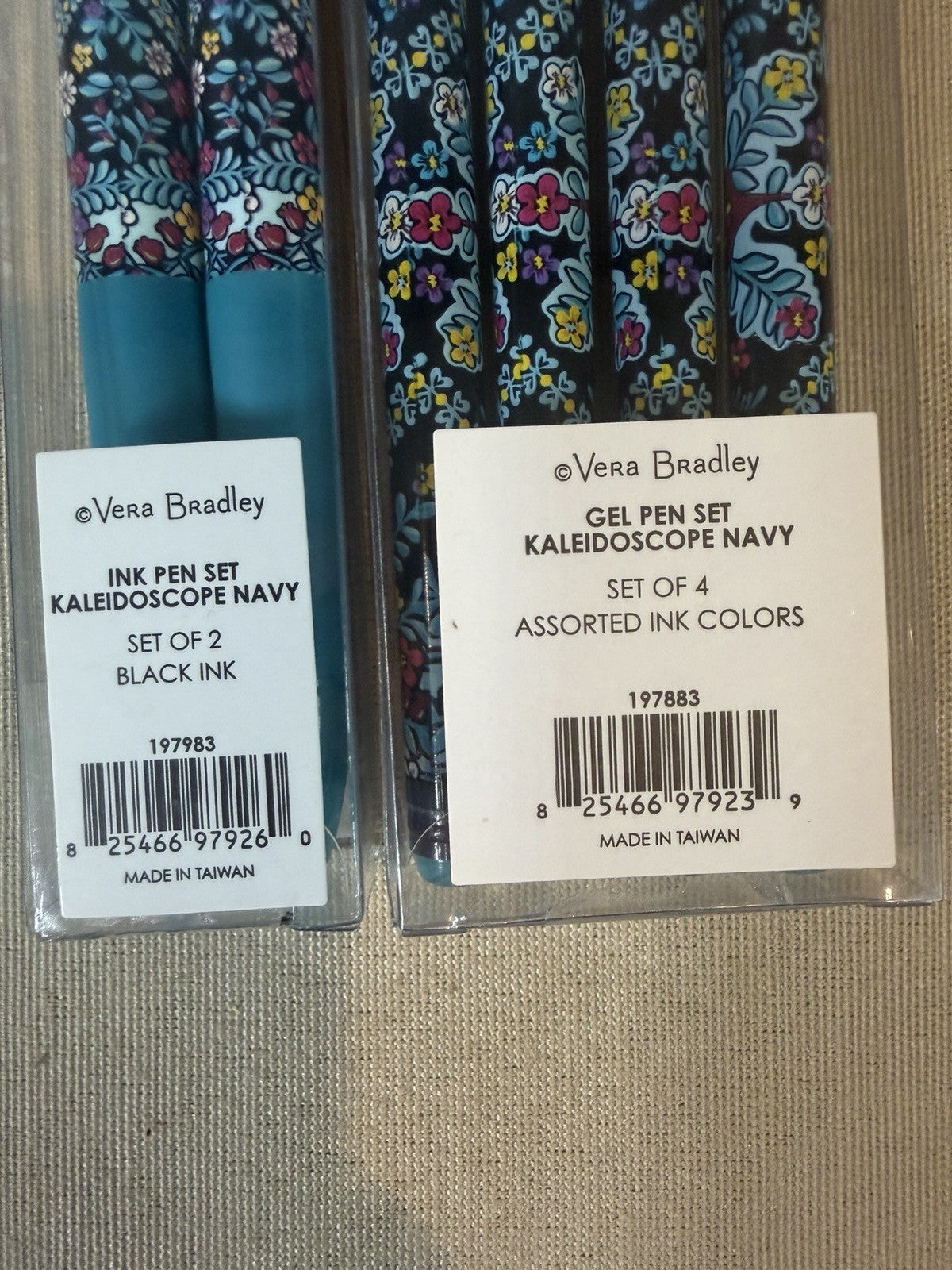 Vera Bradley Kaleidoscope Navy Stationery Notebook Folders Pens Pouch Staples