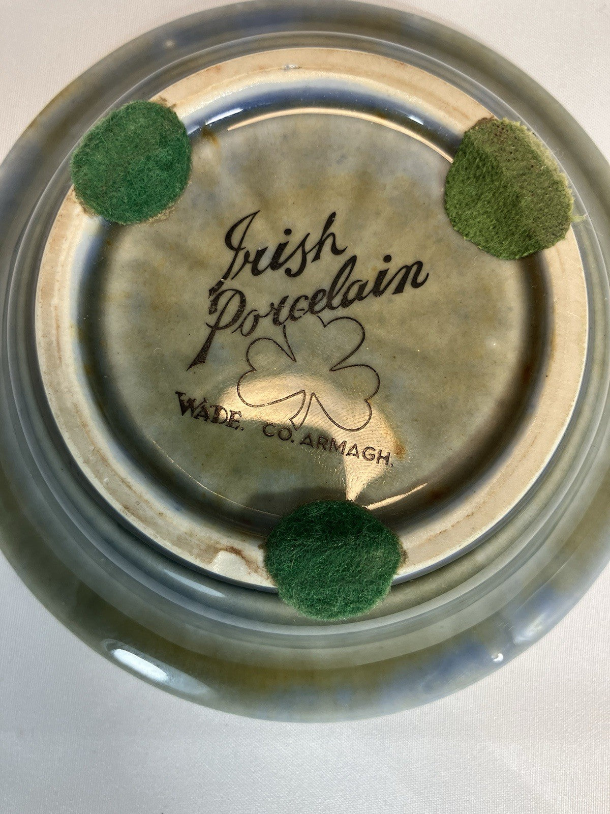 Irish Porcelain Miniature Plate 4.75" Green Made in Ireland Decorative