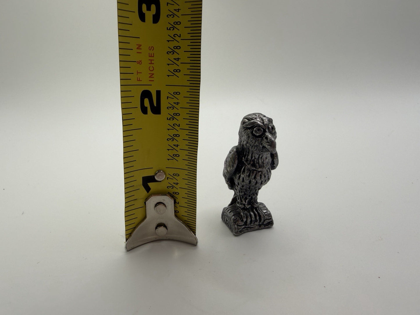 Vintage Miniature Pewter Eagle Hawk Bird Figurine