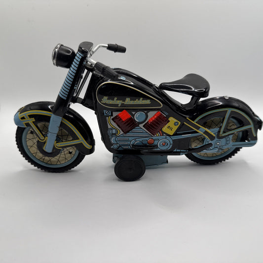 1958 Harley Davidson Motorcycle Friction Toy Vintage Style Yr 2000 Reproduction