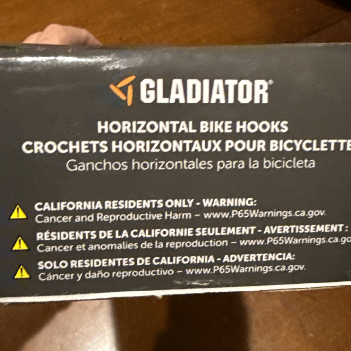 Gladiator Horizontal Garage Bike Hook Heavy Duty Wall Mount Storage (1 Bike)