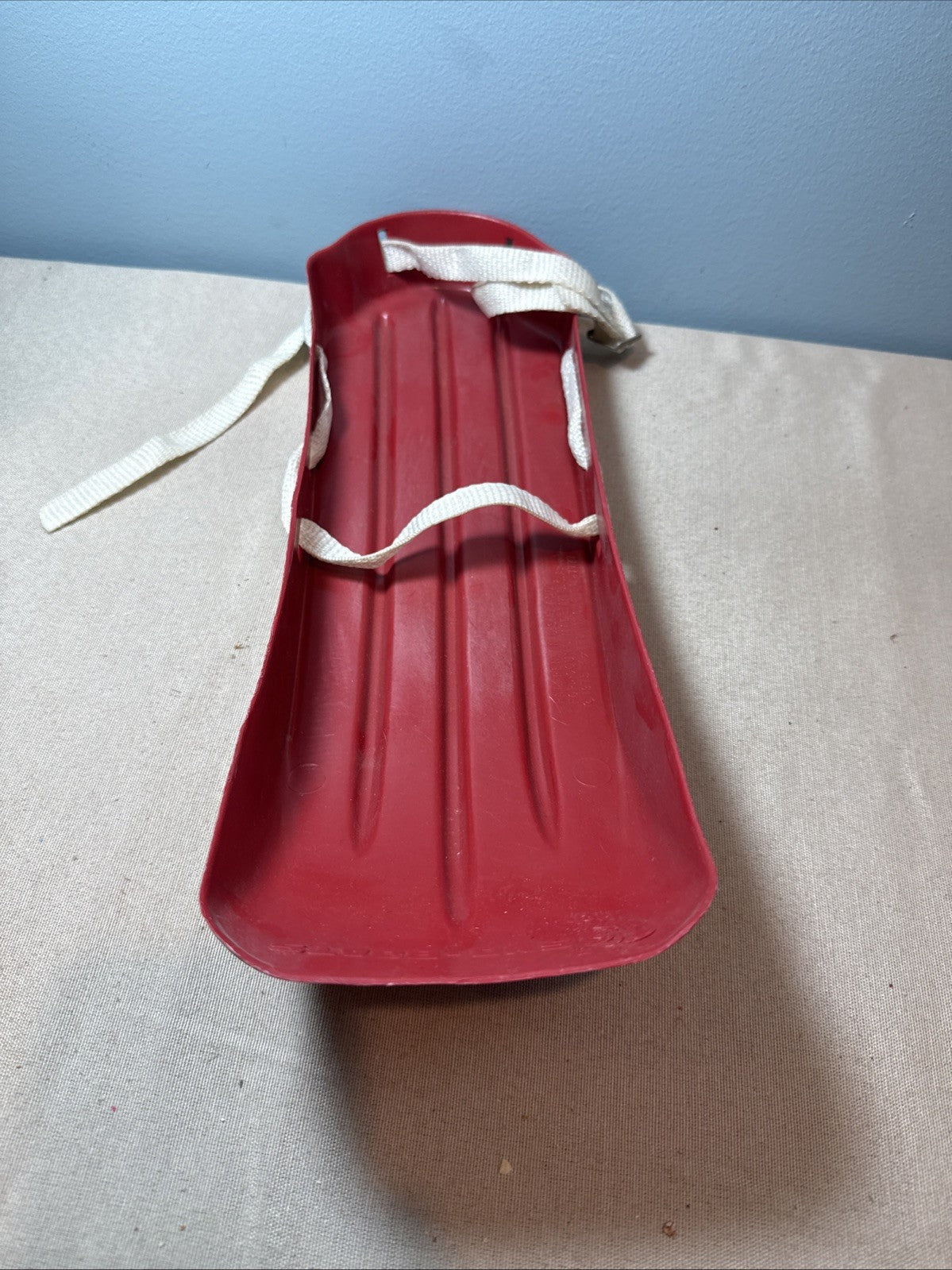 Vintage K-Tel Sno Boats Miniature Sled Red Plastic 14.5 Inch Display Toy Child