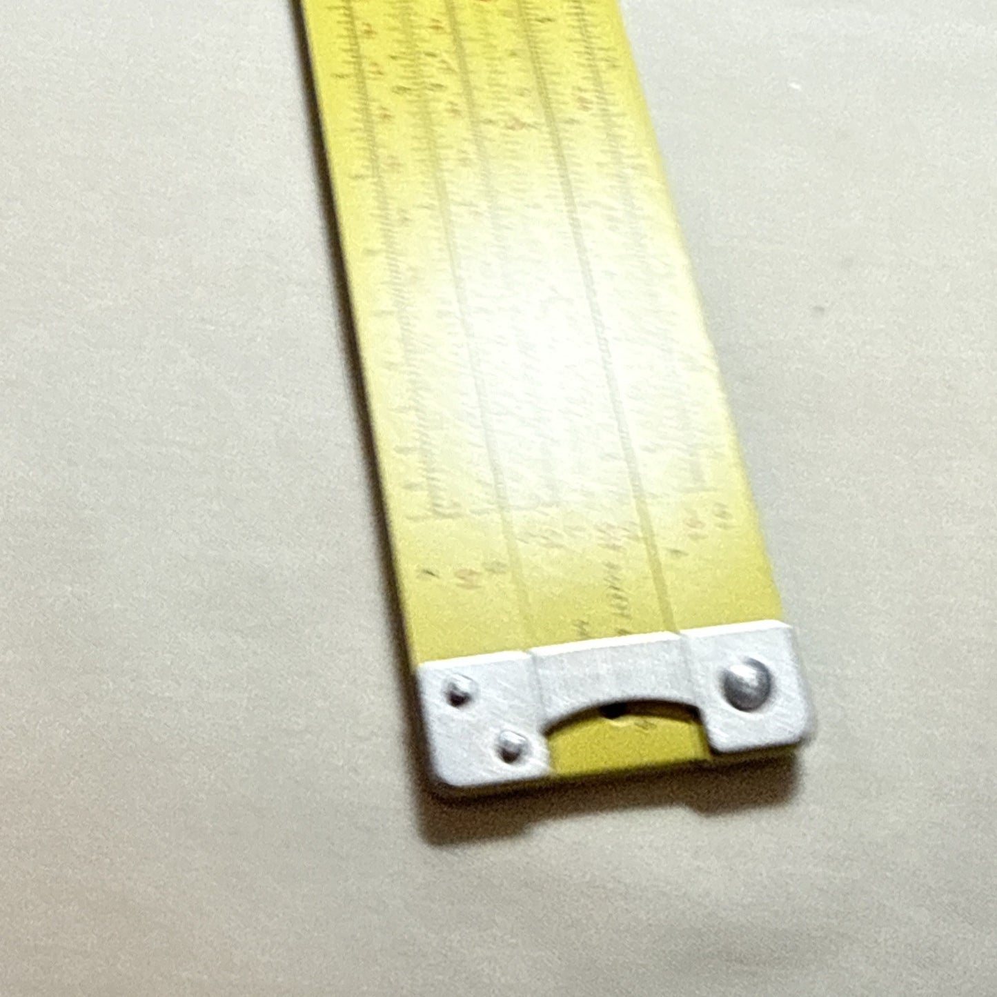 Vintage Pickett 12 Inch Metal Slide Rule Eye Saver Yellow Embossed Leather Case