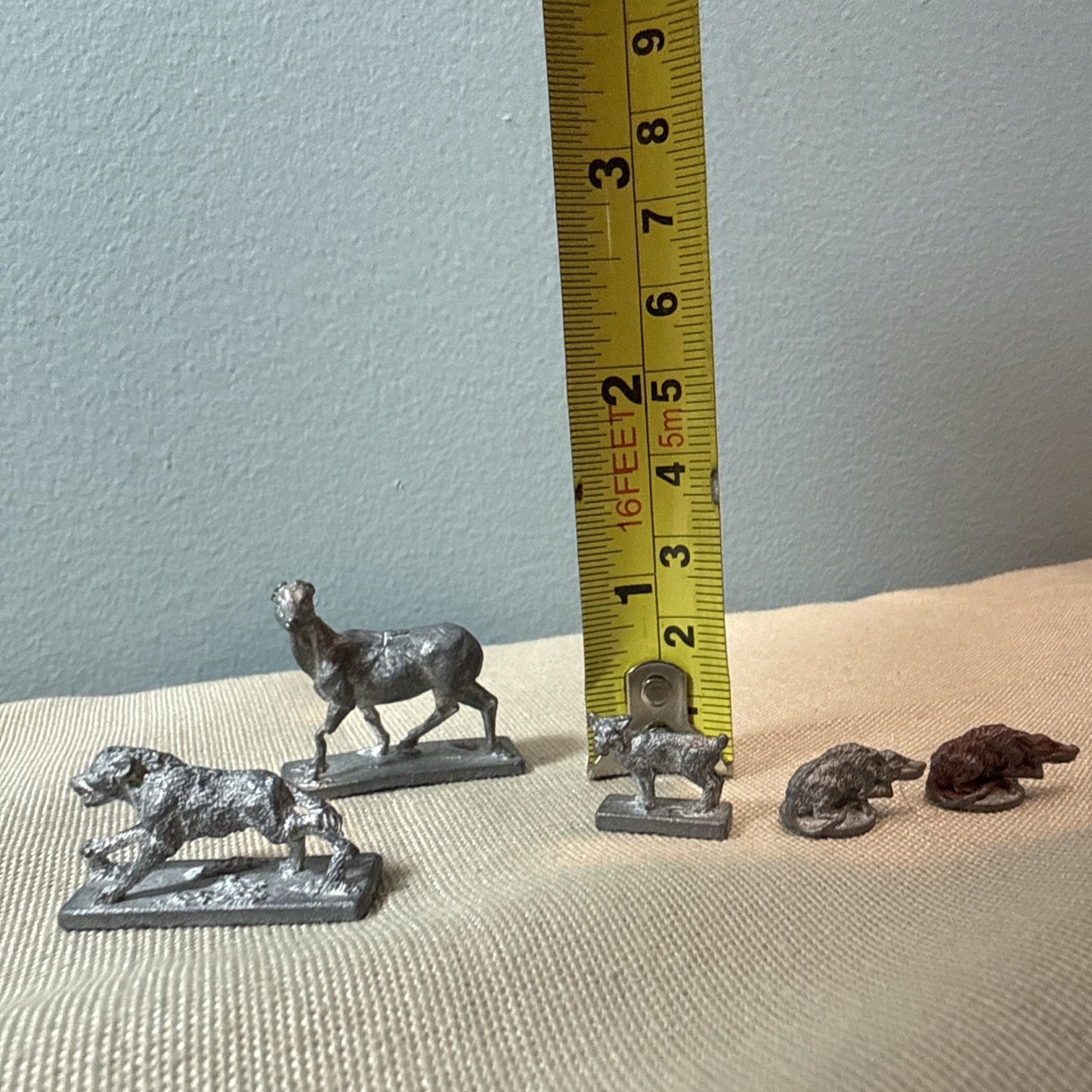 Vintage Metal D&D Miniatures Wolves Lions Bears Snake Familiars 21 Animals Lot