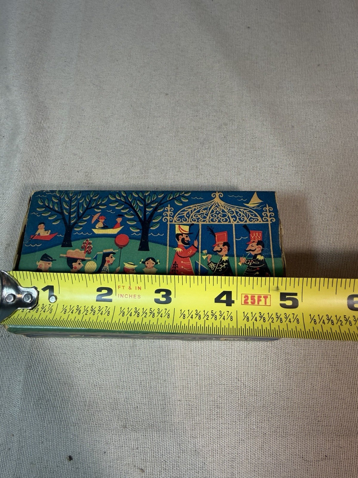 Vintage Stick Band Concert Matchbox Ohio Blue Tip Matches Advertising Tin