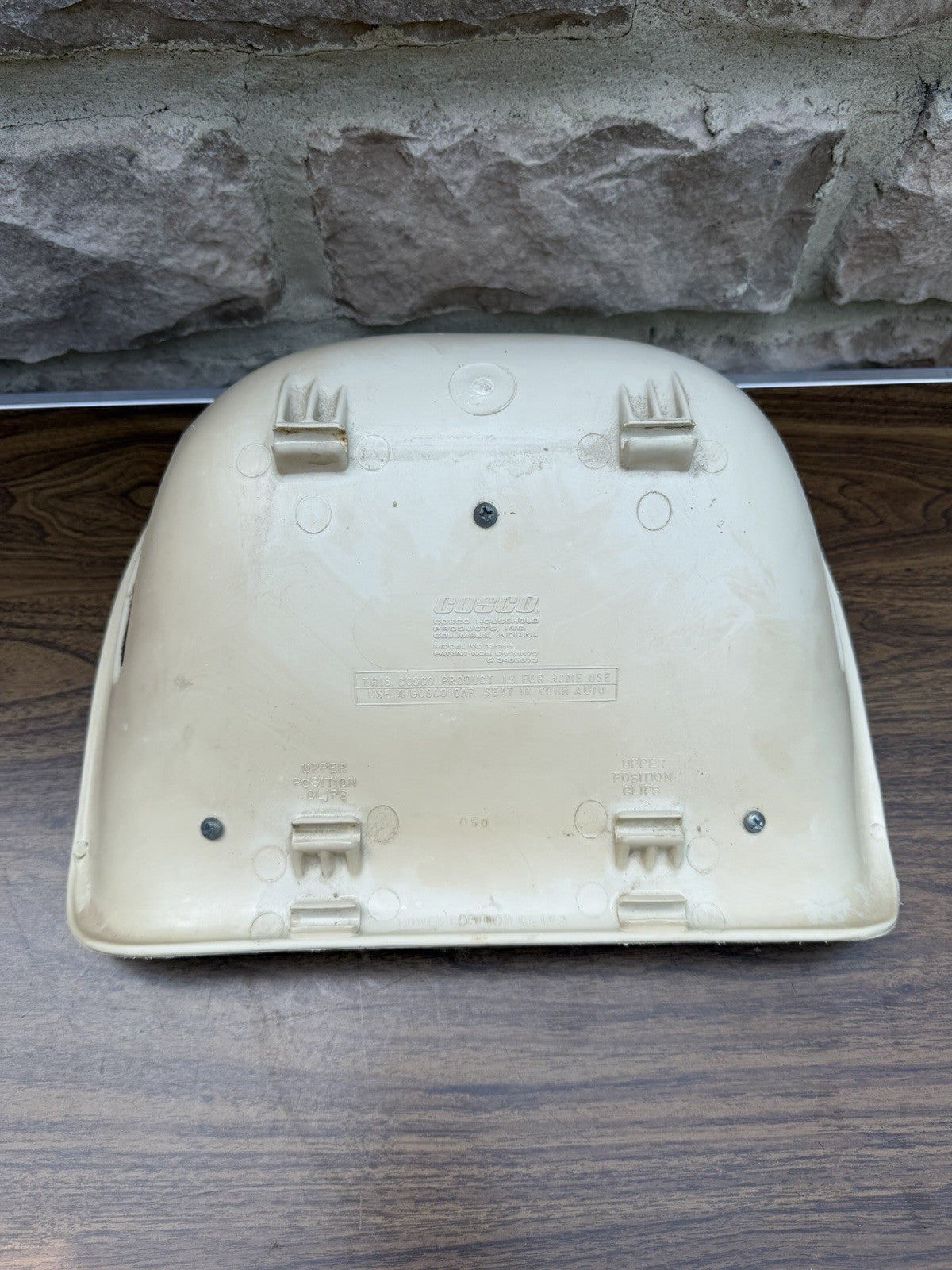 Vintage Cosco Booster Seat Model 13-186 Chrome Legs Blue Plastic Child Seat 1970