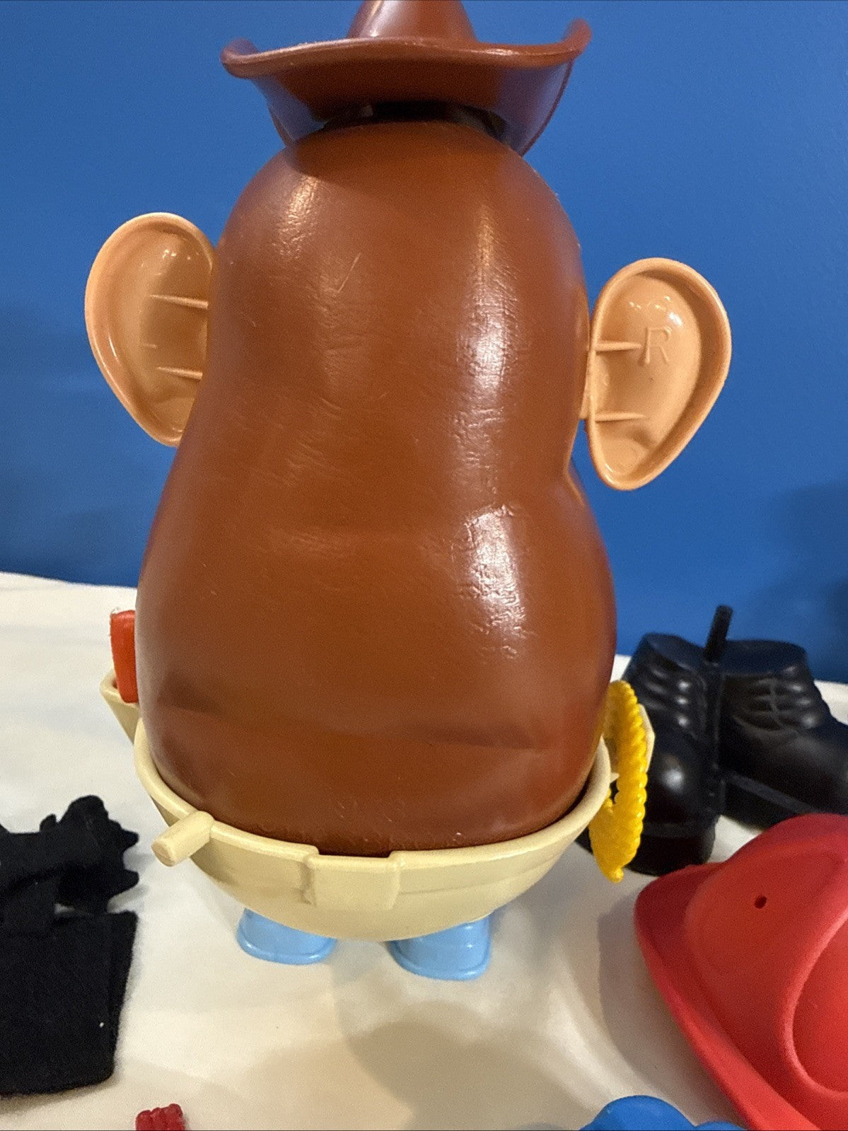 Vintage 1980s Mr Mrs Potato Head Lot 60 Pieces Cowboy Police Medical Accessories