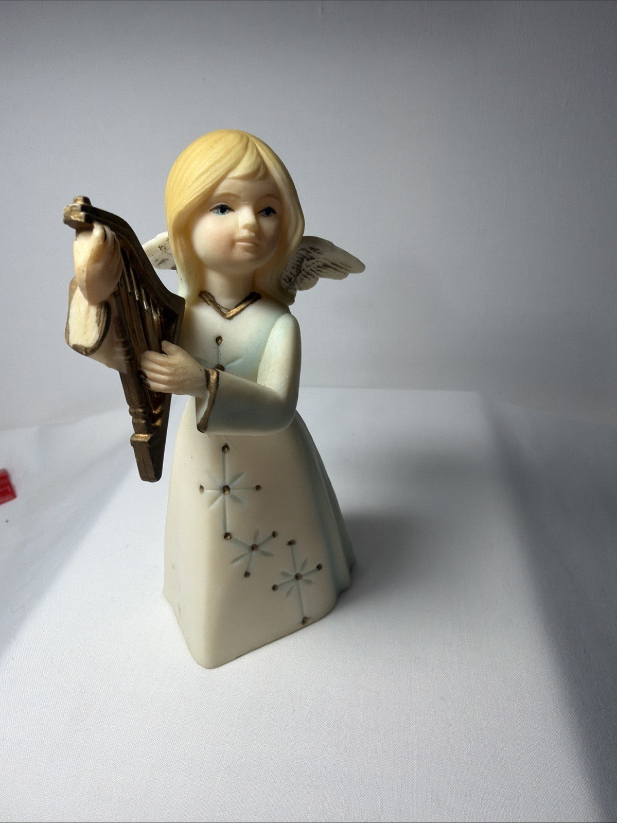 Vintage Christmas Angel Harp ART Plastics Hong Kong