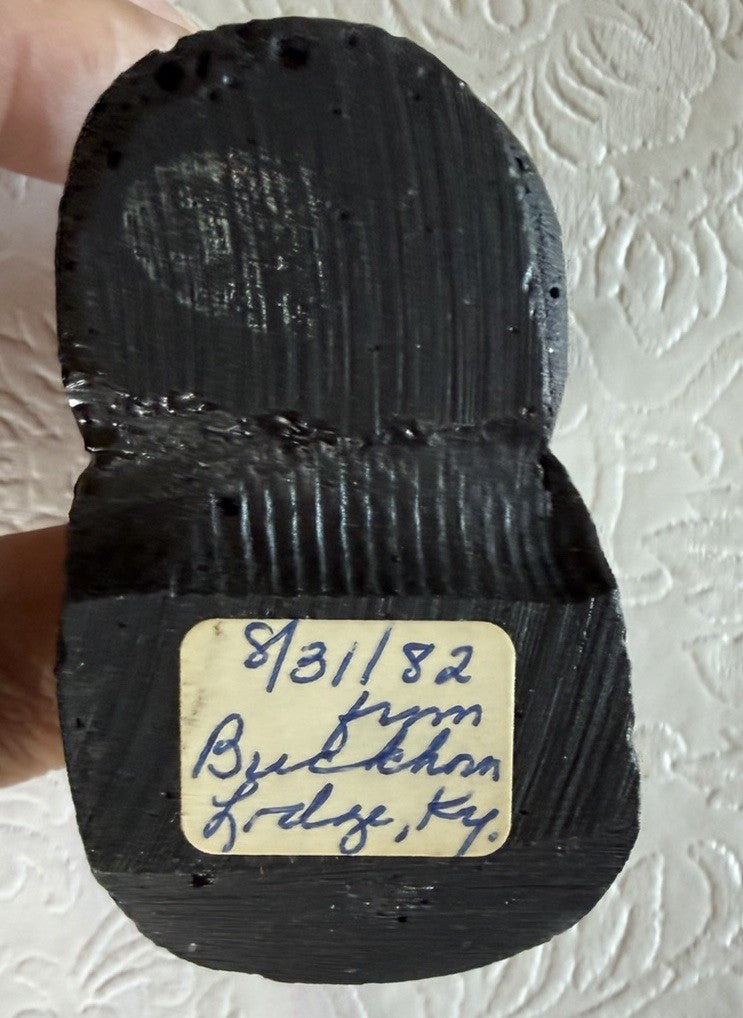 Vintage Cast Iron Boot Planter Trinket Dish Souvenir Buckhorn Lodge KY 1982