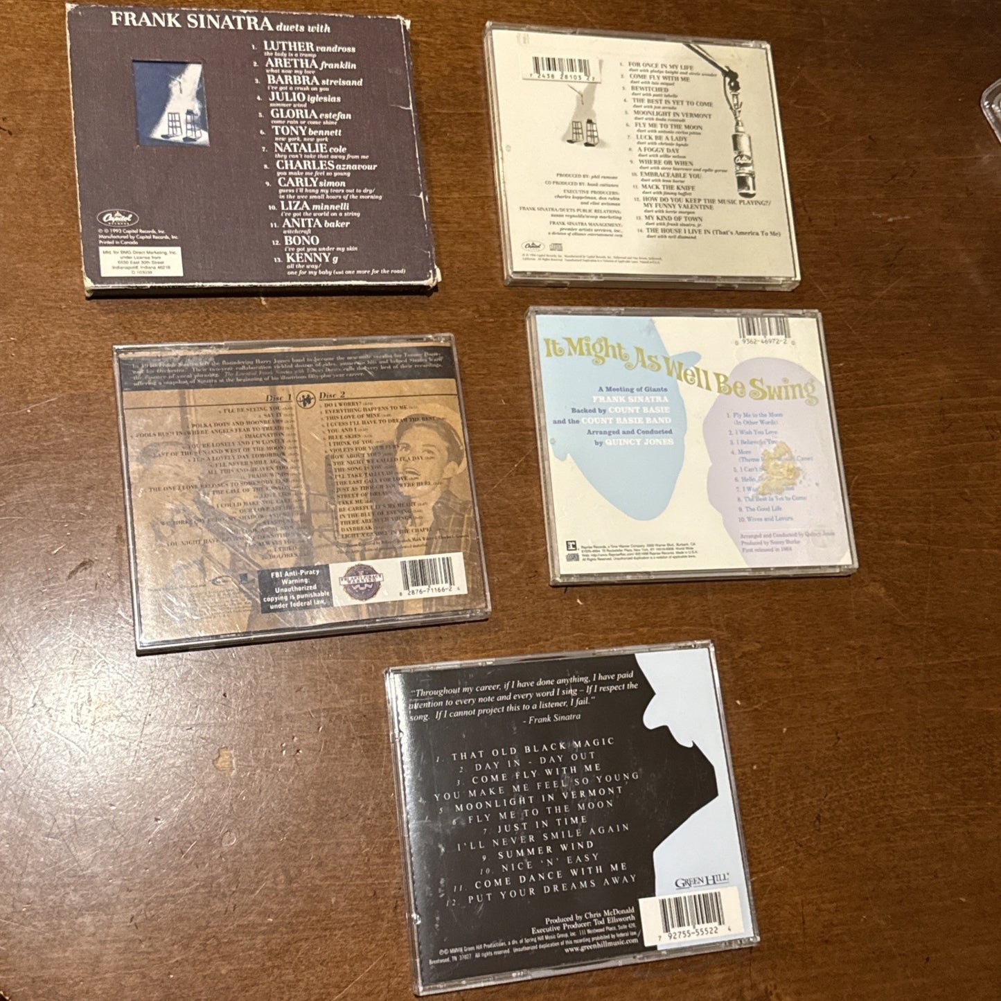 Lot of 5 Frank Sinatra CDs Vocal Jazz Pop Collection