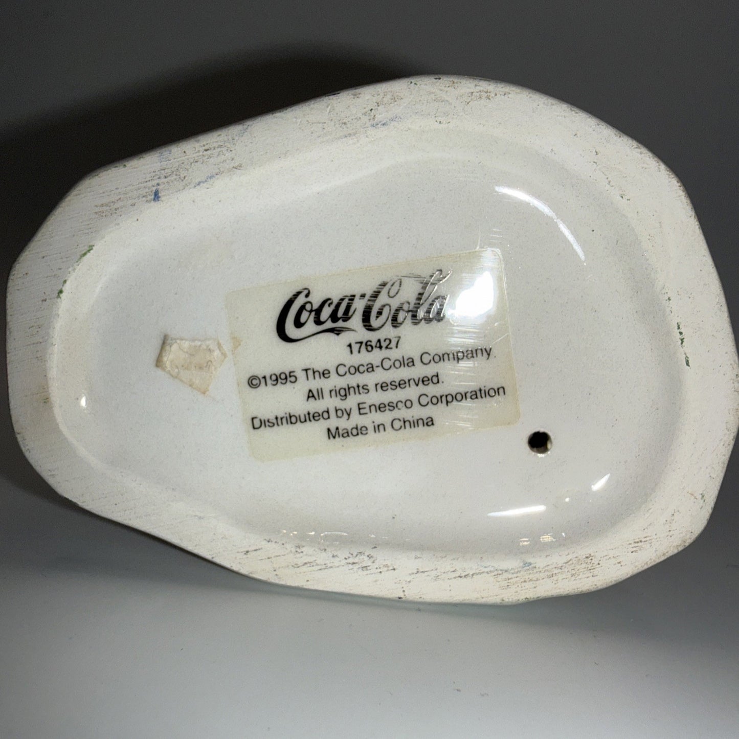 Coca Cola Polar Bear Football Figure 1995 Enesco 176427 Collectible